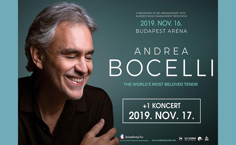 Andrea Bocelli dupla koncert – 2019. NOVEMBER 16. 17. – Papp László Budapest Sportaréna