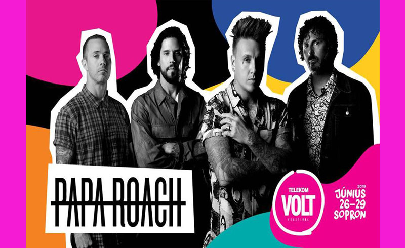 Papa Roach koncert – Telekom VOLT Fesztivál – 2019. JÚNIUS 26. 18:45–20:00 – Sopron – Telekom Nagyszínpad – JEGYVÁSÁRLÁS