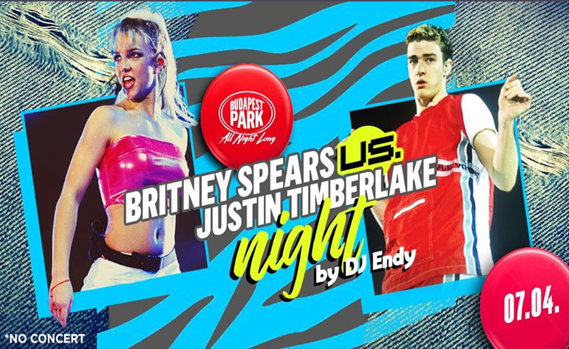 Britney Spears vs. Justin Timberlake Night – 2019. JÚLIUS 04. Budapest Park