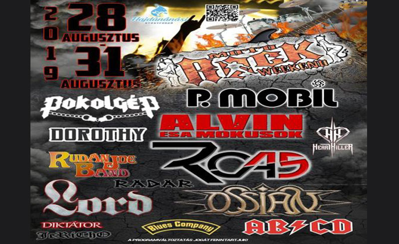 Moto-Rock Weekend 2019. AUGUSZTUS 28-31. Hajdúnánás, Gyógyfürdő