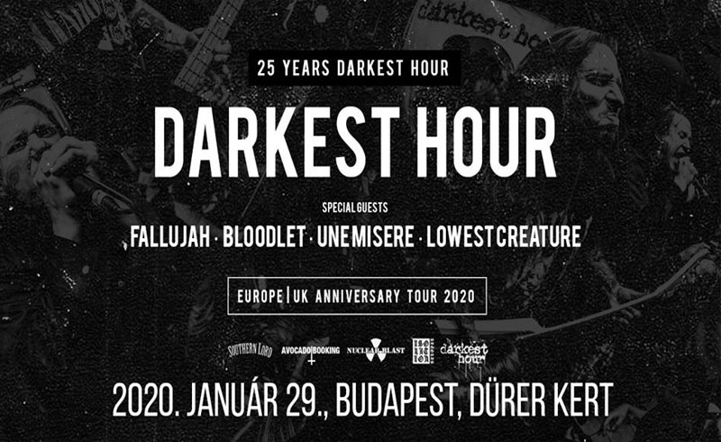 Darkest Hour: 25. születésnapját ünnepli a metalcore csapat a Dürer Kertben