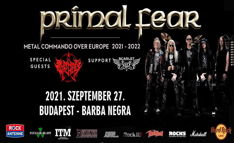 Új dátum! Primal Fear – Metal Commando Over koncertek Budapest 2021. szeptember 27. Budapest Barba Negra