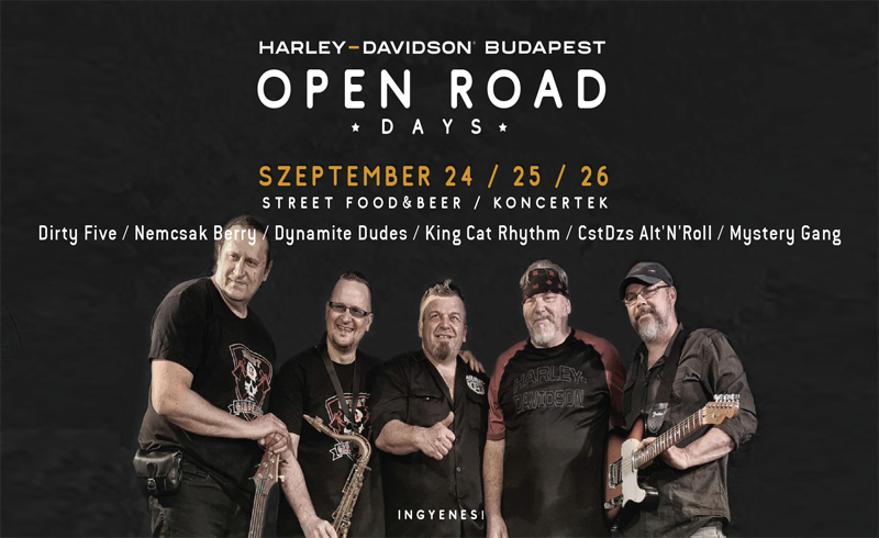 INGYENES! Pan America Teszthétvége – Open Road Days 2021.09.24-26-ig, Harley-Davidson Budapest, Neszmélyi köz