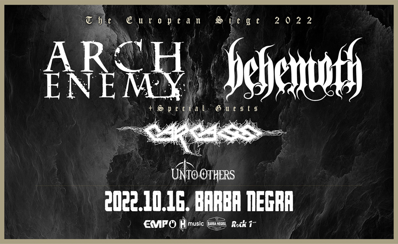 Arch Enemy, Behemoth, Carcass koncertek – The European Siege 2022. október 16. Budapest, Barba Negra