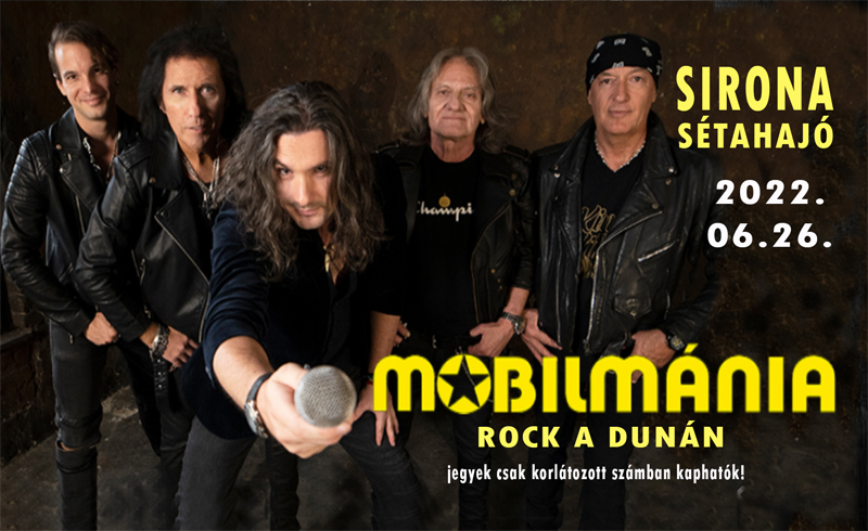 Rock a Dunán – Mobilmánia koncert 2022. május 26. Budapest, Sirona sétahajó, Jászai Mari tér
