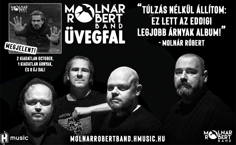 Molnár Róbert Band: Üvegfal – Megjelent az Árnyak örökségét folytató zenekar új lemeze