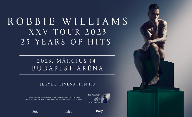 Jövőre Robbie Williams jubileumi turnéjával Budapesten is fellép!