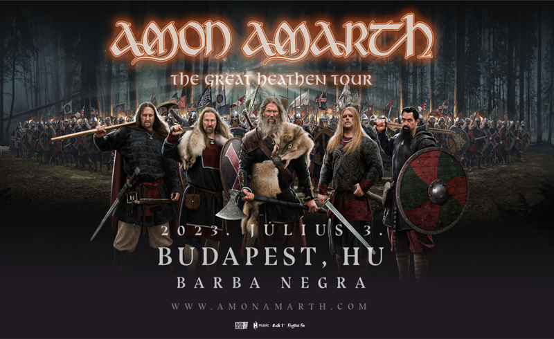 Amon Amarth – The Great Heathen Tour  2023. július 3. Budapest, Barba Negra Open Air Stage