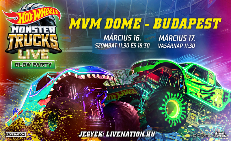 Hot Wheels Monster Trucks Live™ Glow Party – 2024. március 16. és 17. Budapest, MVM Dome