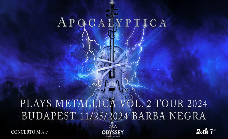 Apocalyptica Plays Metallica Vol. 2. Tour 2024 – 2024. november 25., hétfő 19 óra Budapest, Barba Negra Red Stage