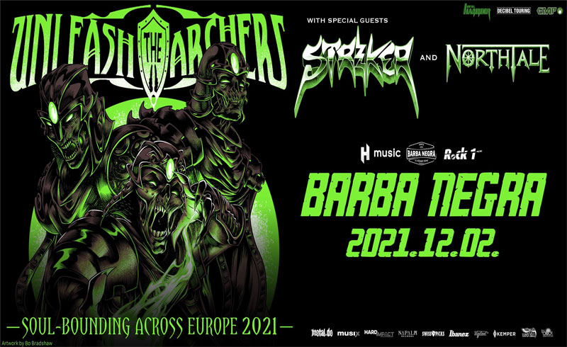 Unleash the Archers, Striker, Northtale koncertek 2021. december 2. Budapest, Barba Negra