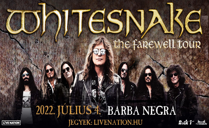 Július 4-én a Barba Negrában búcsúzik a magyar közönségtől a WHITESNAKE!