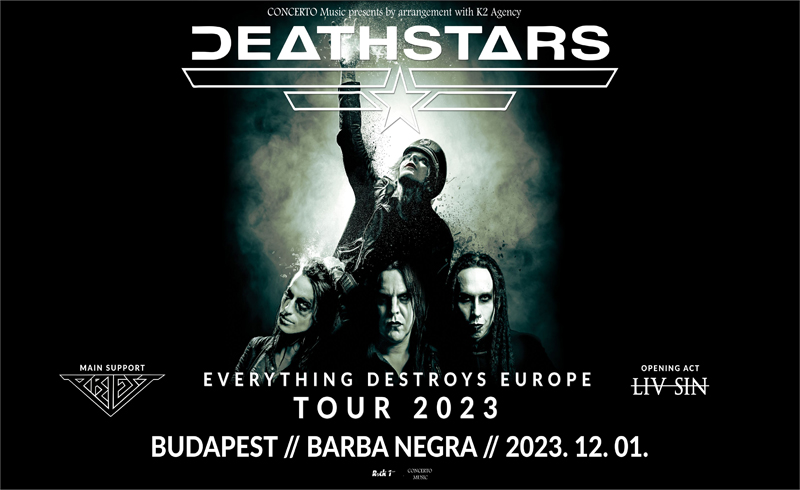 Deathstars, Priest, Liv Sin koncertek 2023. december 1. Budapest, Barba Negra Blue Stage
