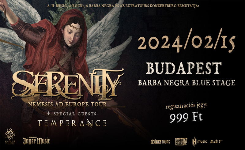 Serenity – NEMESIS AD EUROPE TOUR 2024 Special Guest: Temperance 2024.02.15. Budapest, Barba Negra Blue Stage