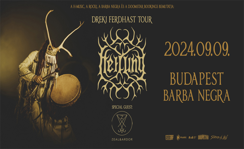 HEILUNG -koncert Dreki Ferdhast Tour Special guest: Zeal & Ardor 2024. szeptember 09. Budapest, Barba Negra